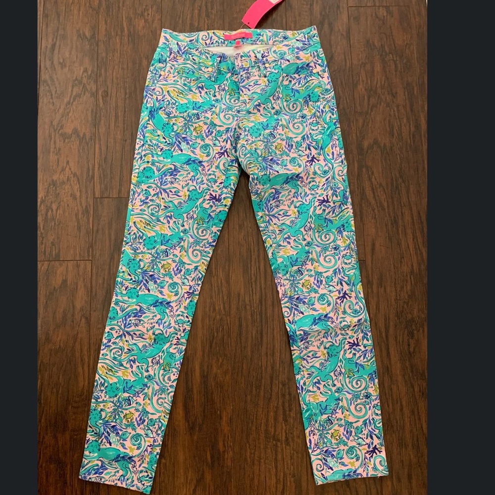 NWT Lilly Pulitzer 29” south ocean jeans size 0